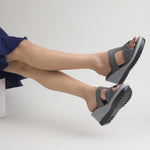 Load image into Gallery viewer, Women's Wedge Heel Open Toe Slip-On Casual Fashion Wedges Sandals