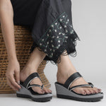 Load image into Gallery viewer, Women's Toe Ring Wedges Sandals Stylish Slip-On Comfort Wedge Heel