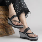 Load image into Gallery viewer, Women's Toe Ring Wedges Sandals Stylish Slip-On Comfort Wedge Heel