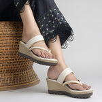 Load image into Gallery viewer, Women's Toe Ring Wedges Sandals Stylish Slip-On Comfort Wedge Heel