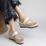 Load image into Gallery viewer, Women's Toe Ring Wedges Sandals Stylish Slip-On Comfort Wedge Heel