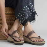 Load image into Gallery viewer, Women's Toe Ring Wedges Sandals Stylish Slip-On Comfort Wedge Heel