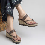 Load image into Gallery viewer, Women's Toe Ring Wedges Sandals Stylish Slip-On Comfort Wedge Heel