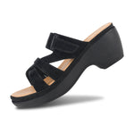 Load image into Gallery viewer, Padchin Smart Casual Block Heel Sandals | Fashion Double Strap Sandal