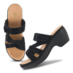 Load image into Gallery viewer, Padchin Smart Casual Block Heel Sandals | Fashion Double Strap Sandal