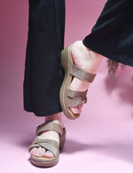Load image into Gallery viewer, Padchin Smart Casual Block Heel Sandals | Fashion Double Strap Sandal