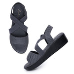 Load image into Gallery viewer, Double Strap Wedges Heel Sandal