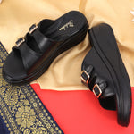 Load image into Gallery viewer, Smart Casual Buckled Detailed Platform Heel Sandal