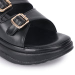Load image into Gallery viewer, Smart Casual Buckled Detailed Platform Heel Sandal