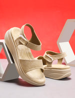 Load image into Gallery viewer, Double Strap Smart Casual Platform Heel Sandal