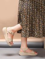 Load image into Gallery viewer, Double Strap Smart Casual Platform Heel Sandal