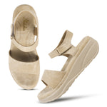 Load image into Gallery viewer, Double Strap Smart Casual Platform Heel Sandal