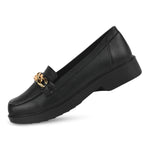 Load image into Gallery viewer, Padchin Ladies Loafers with Chain Detailed | Comfortable and Trendy Slip-On Mules Wedges Women Footwear