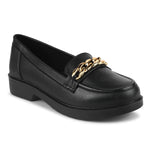 Load image into Gallery viewer, Padchin Ladies Loafers with Chain Detailed | Comfortable and Trendy Slip-On Mules Wedges Women Footwear
