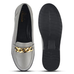 Load image into Gallery viewer, Padchin Ladies Loafers with Chain Detailed | Comfortable and Trendy Slip-On Mules Wedges Women Footwear