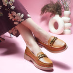 Load image into Gallery viewer, Padchin Ladies Loafers with Chain Detailed | Comfortable and Trendy Slip-On Mules Wedges Women Footwear