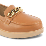 Load image into Gallery viewer, Padchin Ladies Loafers with Chain Detailed | Comfortable and Trendy Slip-On Mules Wedges Women Footwear