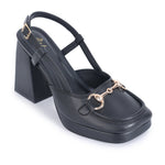 Load image into Gallery viewer, Smart Casual Embellished Square Toe Block Heel