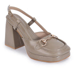Load image into Gallery viewer, Smart Casual Embellished Square Toe Block Heel