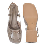 Load image into Gallery viewer, Smart Casual Embellished Square Toe Block Heel