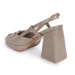 Load image into Gallery viewer, Smart Casual Embellished Square Toe Block Heel