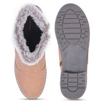 Load image into Gallery viewer, Block Heeled Zipper Closure Fur Accent Boots