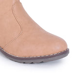Load image into Gallery viewer, Block Heeled Zipper Closure Fur Accent Boots