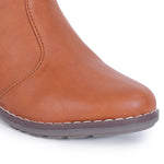 Load image into Gallery viewer, Block Heeled Zipper Closure Fur Accent Boots