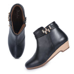 Load image into Gallery viewer, Embellished Trendy Block Heeled Zipper Closure Boots