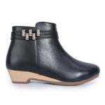 Load image into Gallery viewer, Embellished Trendy Block Heeled Zipper Closure Boots