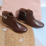 Load image into Gallery viewer, Embellished Trendy Block Heeled Zipper Closure Boots
