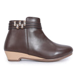 Load image into Gallery viewer, Embellished Trendy Block Heeled Zipper Closure Boots