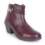 Load image into Gallery viewer, Embellished Stylish Block Heeled Zipper Closure Boots