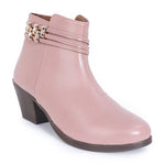 Load image into Gallery viewer, Embellished Stylish Block Heeled Zipper Closure Boots