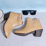 Load image into Gallery viewer, Embellished Stylish Block Heeled Zipper Closure Boots