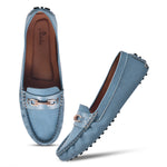 Load image into Gallery viewer, Padchin Women'S Buckle Detailed Moccasins Range Loafres Shoe For Ladies