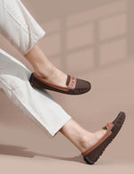 Load image into Gallery viewer, Padchin Women'S Buckle Detailed Moccasins Range Loafres Shoe For Ladies