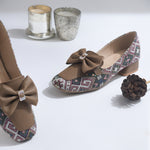 Load image into Gallery viewer, Women's Printed Loafers with Bow Detail Comfortable Slip-On Casual Flat Loafers shoes