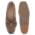 Load image into Gallery viewer, Women's Printed Loafers with Bow Detail Comfortable Slip-On Casual Flat Loafers shoes