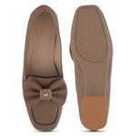 Load image into Gallery viewer, Women's Bow Detail Loafers Slip-On Square Toe Flat Loafer Shoes