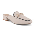 Load image into Gallery viewer, Women's Square Toe Block Heel Mules with Horsebit Detail Slip-On Mules Shoes