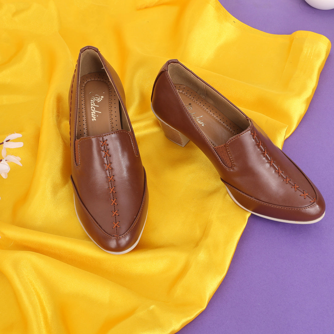 Smart Casual Block Heel Pumps