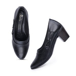 Load image into Gallery viewer, Round Toe Block Heel Pumps