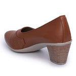 Load image into Gallery viewer, Round Toe Block Heel Pumps