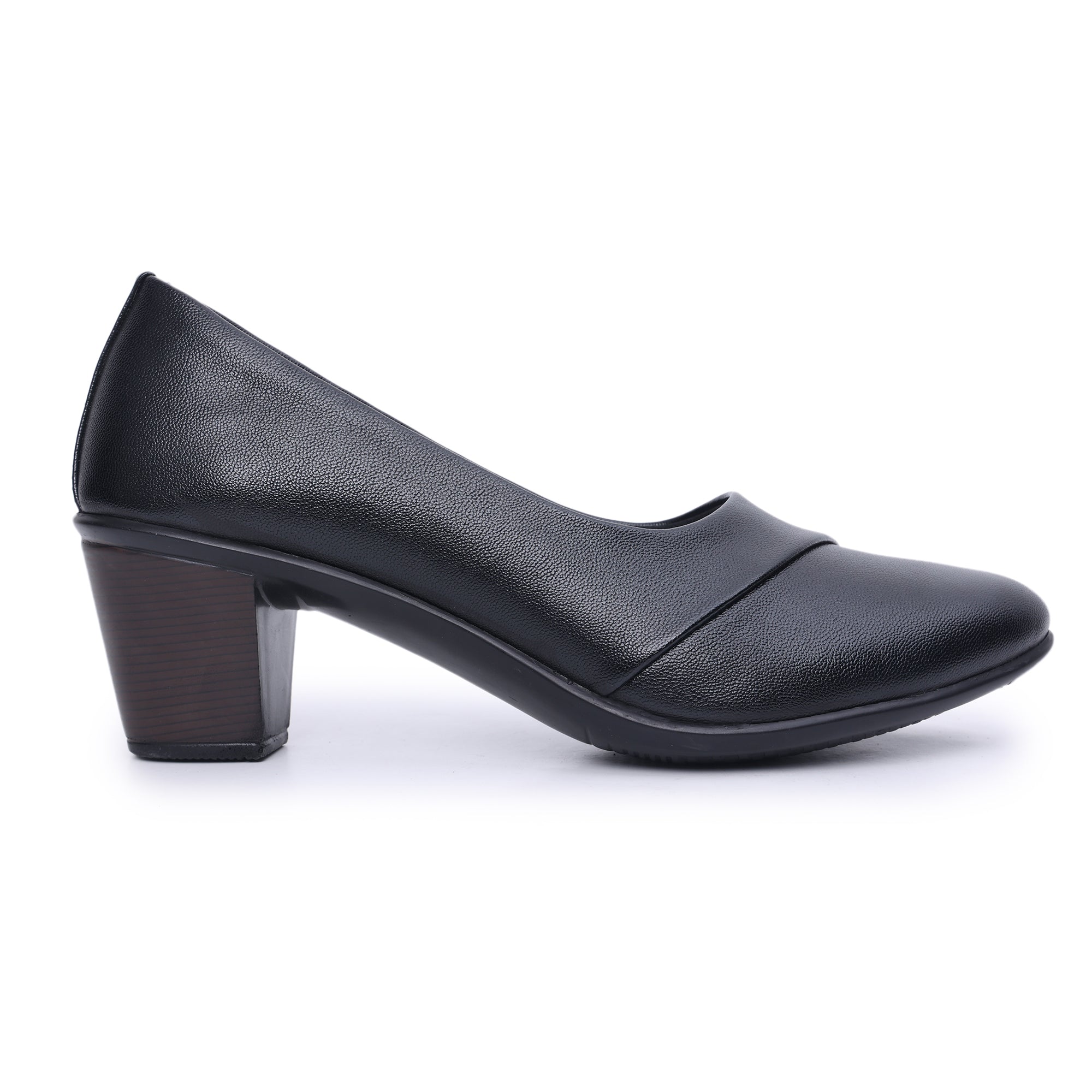 Smart Casual Round Toe Block Heel Pumps