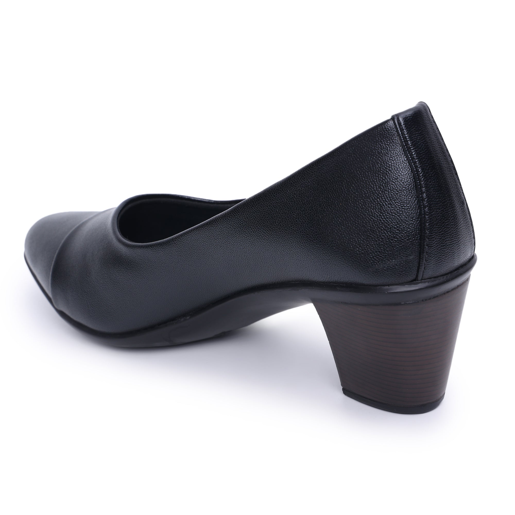 Smart Casual Round Toe Block Heel Pumps