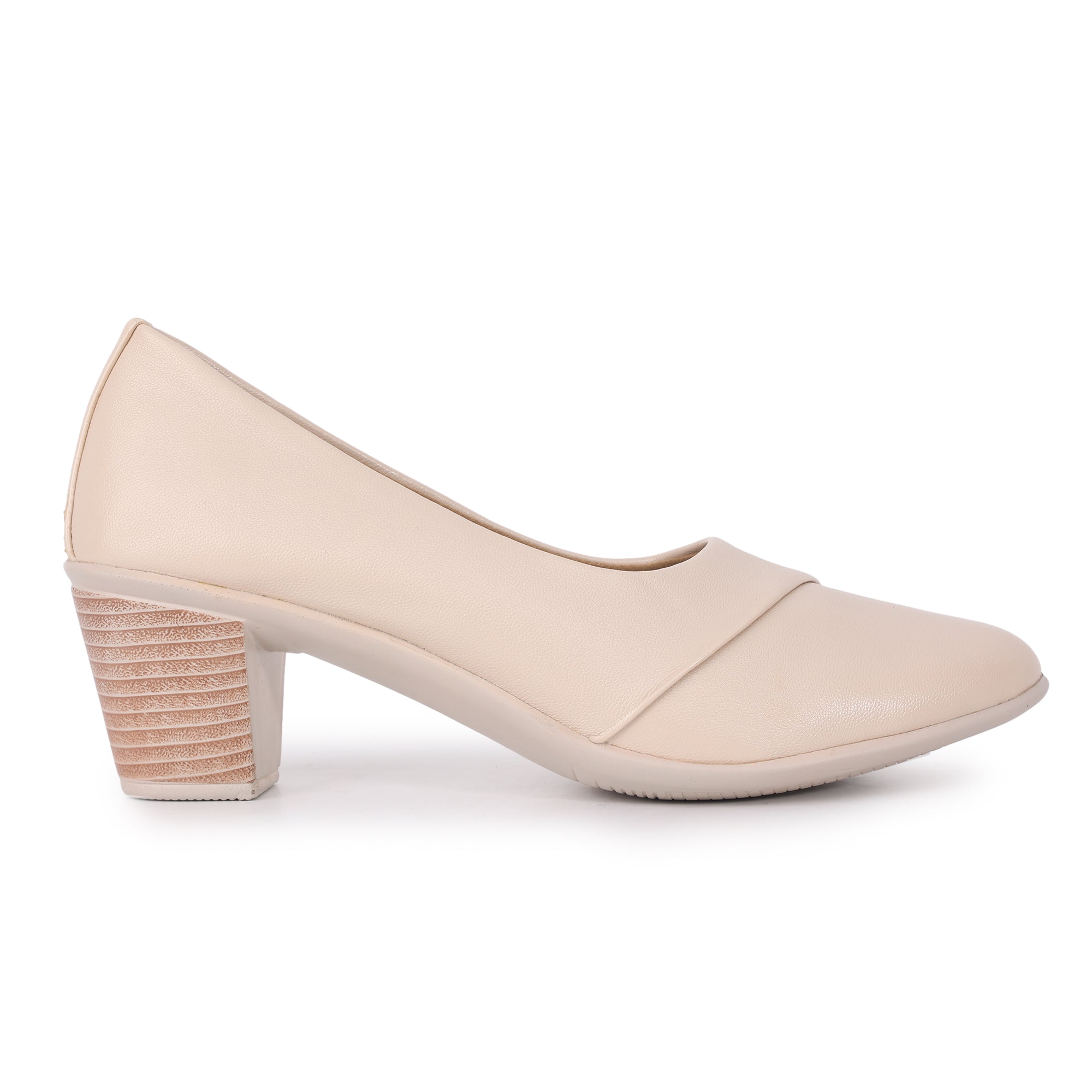 Smart Casual Round Toe Block Heel Pumps