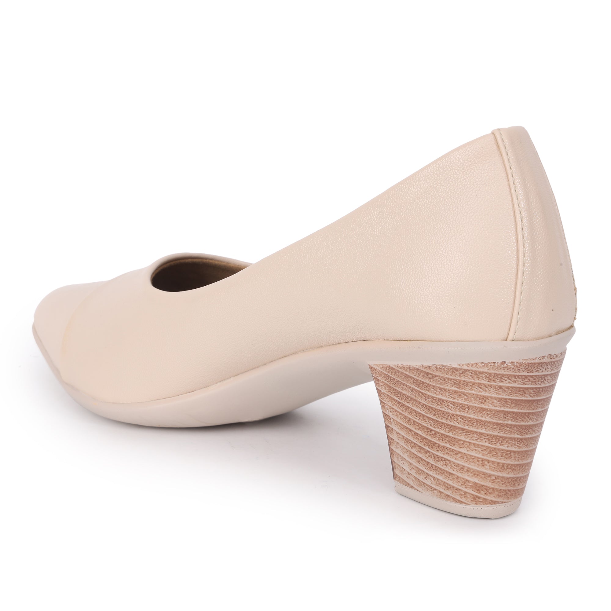 Smart Casual Round Toe Block Heel Pumps