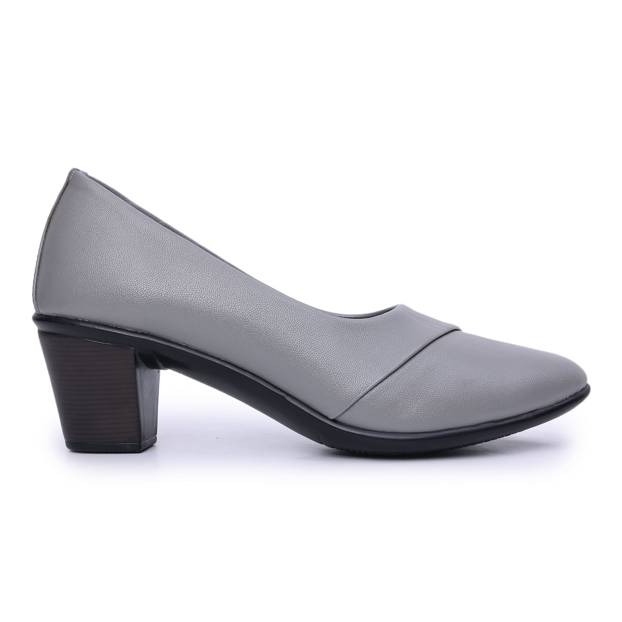 Smart Casual Round Toe Block Heel Pumps