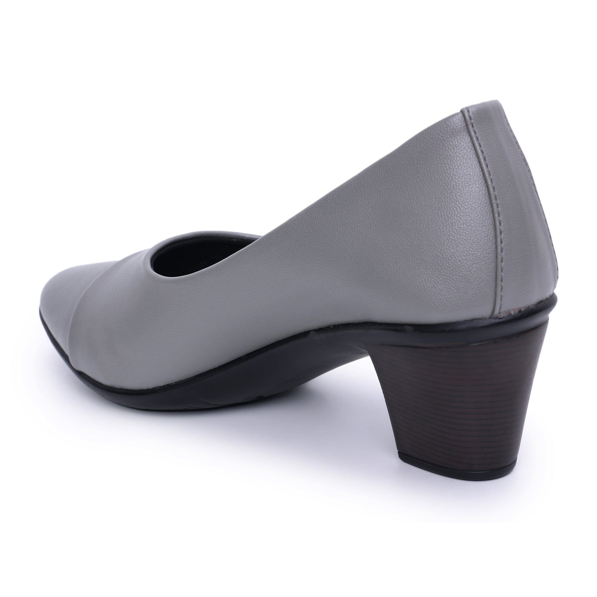 Smart Casual Round Toe Block Heel Pumps